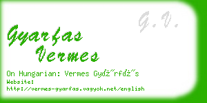 gyarfas vermes business card